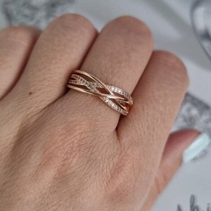 zlatto Кольцо коллекция &quot;&quot; покрытие позолота, вставка: фианиты, 1046, арт.215.096-17