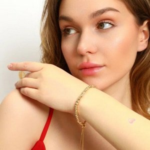 Браслет цепочка на руку ювелирная бижутерия Итальянское золото (покрытие желтое 14к), арт.213.297