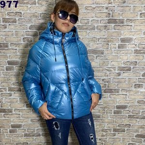 Куртка Женская 15001 "Однотонная Стальная" Голубая