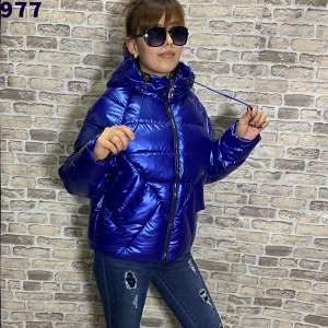 Куртка Женская 15001 "Однотонная Стальная" Синяя