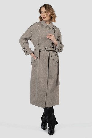 01-12152 Пальто женское демисезонное (пояс)