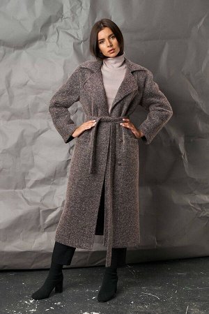 Пальто Пальто МиА-Мода 1056-1 
Состав ткани: Вискоза-38%; ПЭ-62%; 
Рост: 164 см.

Пальто женское демисезонное классическое с поясом, прямого силуэта на подкладке. На полочке рельеф переходящий в функ