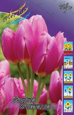 Тюльпан Хэппи Фэмили (1уп/10шт) Многоцветковый Розовый