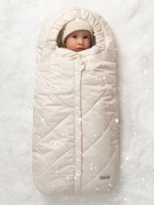 Конверт стеганый детский зимний Amarobaby HEAT, молочный, размер 85