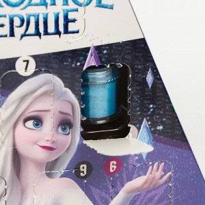 Адвент - календарь новогодний «Холодное сердце: Химические опыты», детский, 9 окошек с подарками: 9 опытов