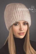 Норковая шапка на трикотажной основе