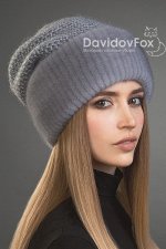 Шапка норка+ трикотаж