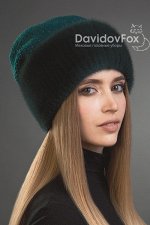 Шапка норка+ трикотаж