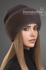 Шапка норка+ трикотаж