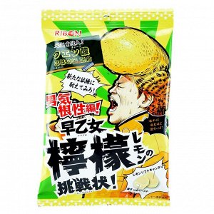 RIBON«Saotome Lemon Soft Candy» жев. конфеты с начинкой, супер кислый лимон, 70 гр.1*12шт ,Арт-01331