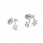 Серьги &quot;Ассиметрия&quot; (гвоздики) PR2868(2)серебро