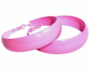 Серьги-кольца (металл) (диаметр - 6см) PR1032(8)розовый