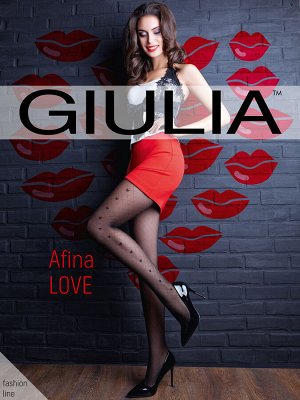 Afina Love 01 колготки женс. (Gulia) 20 ден узор "сетка с сердцами"