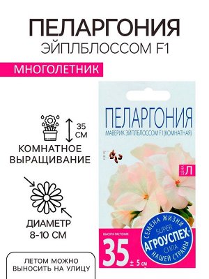 Семена комнатных цветов Пеларгония "Эйплблоссом", 4 шт.