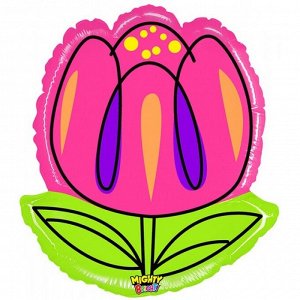 Фольга шар Цветок Тюльпан розовый Betallic