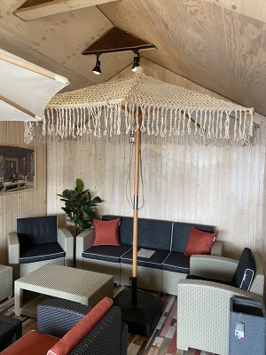 PATIO Зонт садовый из макраме деревянный каркас