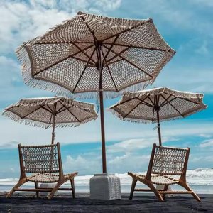 PATIO Зонт садовый из макраме деревянный каркас