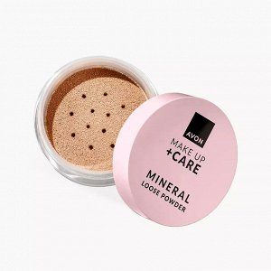 Минеральная рассыпчатая пудра для лица Make Up + Care, цвет Нюдовая