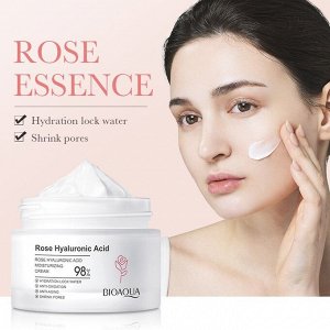 Крем для лица с экстрактом розы и гиалуроновой кислотой BIOAQUA, 50 гр.