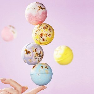 Бомбочка для ванны ароматическая с натуральными экстрактами Sadoer, 100 гр.