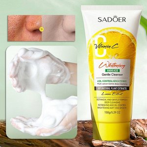 Пенка для умывания с витамином С и ЛИМОНОМ Sadoer, 150 гр.