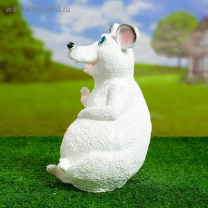 Садовая фигура  "Мышь" белая 28 см
