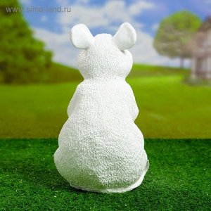 Садовая фигура  "Мышь" белая 28 см