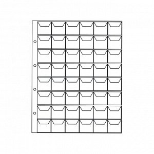 Лист для 48 монет 'СомС' (Россия). С клапаном. Формат Optima.