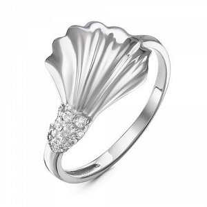 Серебряное кольцо с бесцветными фианитами "Бали"- 1063