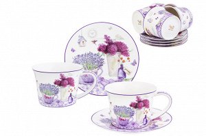 Чайн. наб. 12 пр. 270 мл "Лаванда" NEW BONE CHINA