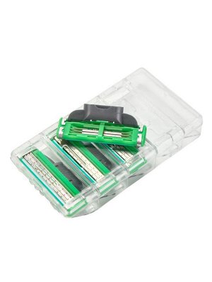 Сменные кассеты Gillette Mach3 зеленые, 4 шт