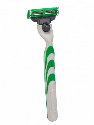 Станок Gillette Mach3 + 2 сменные кассеты цвет зеленый
