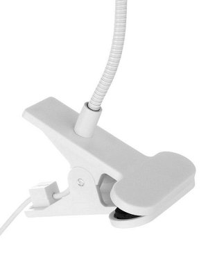 Лампа для маникюра, LED, на прищепке, 1 диод, 3 Вт, USB, белая