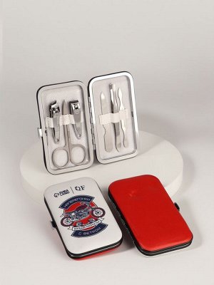 УЦЕНКА Набор маникюр 6пр 1-1-1-4 Наперегонки 10,8*6,8*2см PVC-чех накл QF