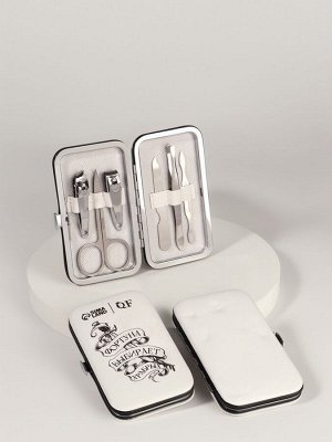 УЦЕНКА Набор маникюр 6пр 1-1-1-4 Фортуна бел 10,8*6,8*2см PVC-чех накл QF