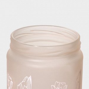 Банка стеклянная для сыпучих продуктов «Рози», 660 мл, цвет розовый
