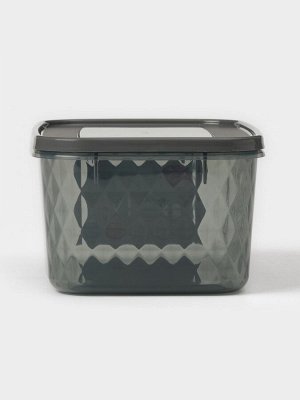Контейнер для заморозки и хранения продуктов «Кристалл», 1,3 л, 18?12,5?8 см, цвет черный