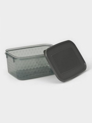 Контейнер для заморозки и хранения продуктов «Кристалл», 1,3 л, 18?12,5?8 см, цвет черный