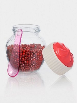 Банка стеклянная для сыпучих продуктов Cupcake, 210 мл, с крышечкой МИКС