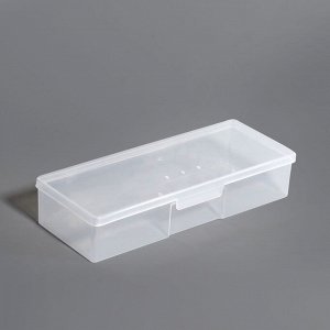 Бокс для хранения мелочей, 18.5x7x3.5 см, прозрачный