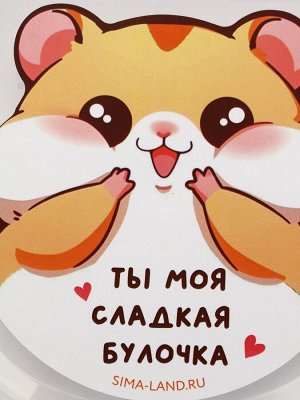 Ланч - бокс с секциями и ложкой «Сладкая булочка», 18 х 18 х 5 см