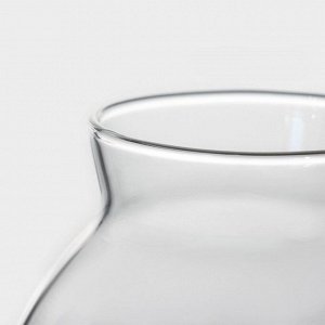 Банка стеклянная для хранения сыпучих продуктов «Бабл», 400 мл, 10*12 см, с пробковой крышкой