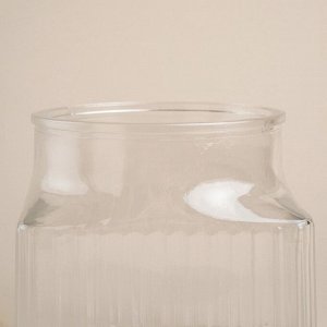 Банка для сыпучих продуктов SL Home «Афины», 1 л, 11*11.5 см, с деревянной крышкой. стекло, прозрачная