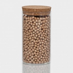 Банка стеклянная для хранения сыпучих продуктов «Классика», 650 мл, 8,5*16 см, с пробковой крышкой