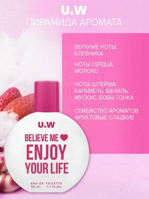 Туалетная вода женская BELIEVE ME Enjoy your life 50мл