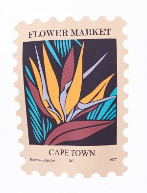 Футболка из премиального хлопка с эластаном белый_flower_market