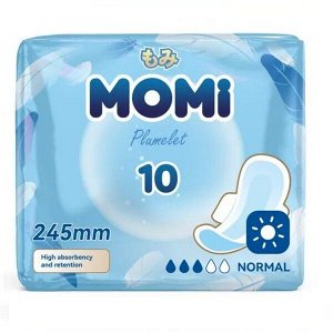 MOMI Гигиенические прокладки Normal дневные, 245 мм 80 шт (8упак по 10 шт)