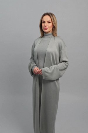 Женский вязаный комплект платье с кардиганом Happyfox