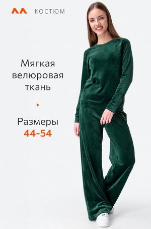 Женский костюм из велюра с брюками палаццо Happyfox