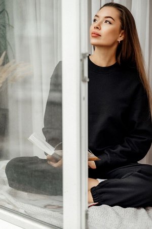 Женский костюм оверсайз из футера трехнитки Happyfox